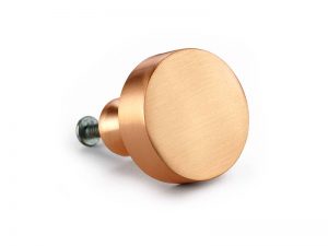 Cupboard door knob in Double Stone Steel PVD coloured stainless steel Copper Brush