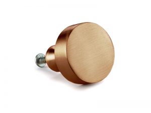 Cupboard door knob in Double Stone Steel PVD coloured stainless steel Copper Brush