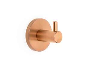 JDL DP 7102 Prestige Single Robe Hook in Double Stone Steel PVD colored stainless steel Copper Brush.