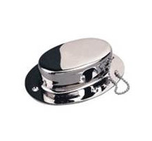 Deck fitting in PVD coated polished stainless steel with mirror finish Deck fitting in PVD coated polished stainless steel with mirror finish