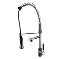 PVD coated stainless steel laboratory pullout spray mixer tap with with antimicrobial finish