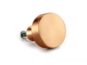 Cupboard door knob in Double Stone Steel PVD colored stainless steel Copper Brush