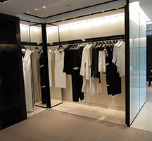 Chanel store in Bejing with fixtures in Double Stone Steel PVD coating in Black is Black SS001 Mirror finish. Chanel store in Bejing with fixtures in Double Stone Steel PVD coating in Black is Black SS001 Mirror finish.