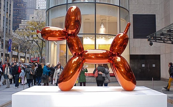 Koons’ Balloon Dog Orange – sculpture created in high-chromium stainless steel