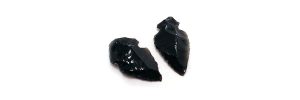 Rare pre-historic obsidian arrowheads