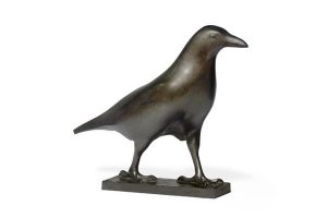 Francois Pompon (1855-1933) - ‘CORBEAU’ a paginated bronze figure of a bird. Sold for $97,000