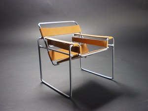 The Wassily Chair by Marcel Breuer. - Originally know as Chair Model B3, Club Chair Nickel Plated Seamless Steel Tubing and Sprung Canvas