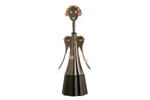 Anna Etoile Corkscrew (G3). Corkscrew in zamak with PVD coating, black. Silver, gold and enamel decorations. Limited edition of 99 numbered copies. Manufactured by Alessi. Designed by Alessandro Mendini. Designed in 2010. Retails at $5,600.