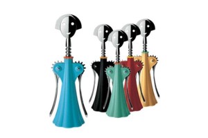 Anna G. Corkscrew in Blue, Green, Black, Red and Yellow. Manufactured by Alessi. Designed in 1999 by Alessandro M Retails at $70.00