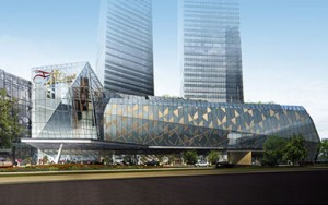 Exterior IFC shopping mall, Shanghai.