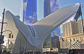 The Hub, built on the site of the World Trade Center, New York and designed by Santiago Calatrava
