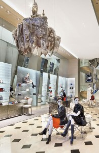 Interior of Christian Dior store designed by Peter Marino