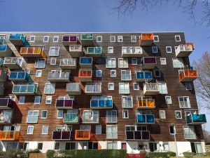 Wozoco Apartments, Amsterdam. The colorful Façade.