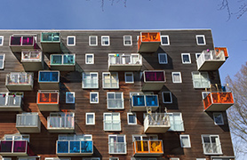 Wozoco Apartments, Amsterdam. The colorful Façade.