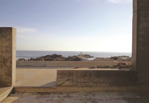 View out to sea from Swimming pool by Alvaro Siza, Leça da Palmeira, Portugal.