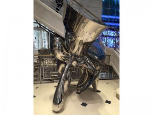 Showing sculpture positioned in stairwell, Christian Dior Bond Street store, London. Designed by Peter Marino