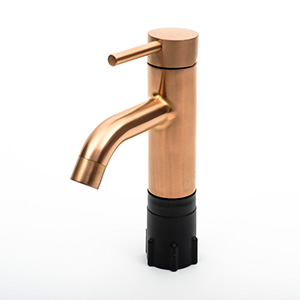 DB 1650 Monobloc mixer tap in Double Stone Steel PVD colored stainless steel in Copper brushed finish.