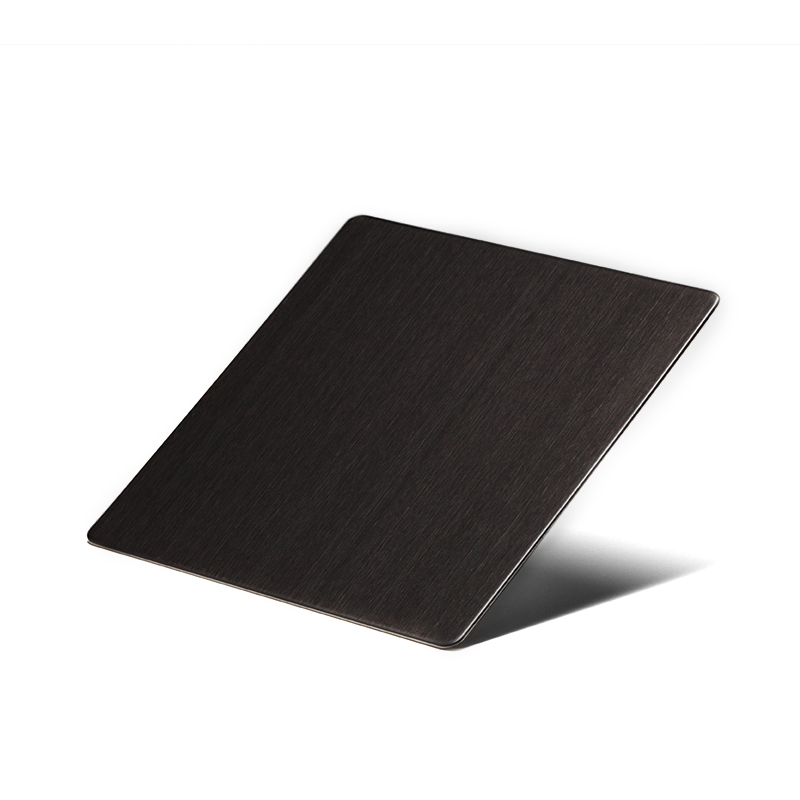 Double Stone Steel PVD stainless steel in Black Hairline finish. - John Desmond Ltd
