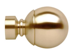 JDL BC 005 Globe Drapery Rod Finial in Double Stone Steel PVD colored stainless Champagne
