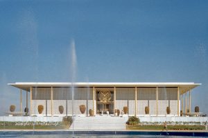 The American Embassy in New Delhi designed by architect Edward Durrell Stone in 1954. The project is recognised as the birth of New Formalism architecture. Photograph by Soumya S Das.