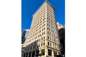 The Ingalls Building in Cincinatti,Ohio. The first concrete skyscraper in the United States, it was designated a National Historic Civil Engineering Landmark in 1973.