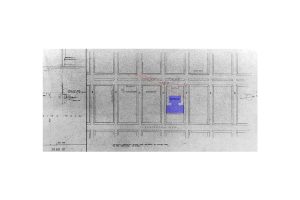 This original site plan shows that by setting the Seagram building back from the street and using only part of the building plot Van der Rohe created a precedent that was to mark US urban planning thereafter