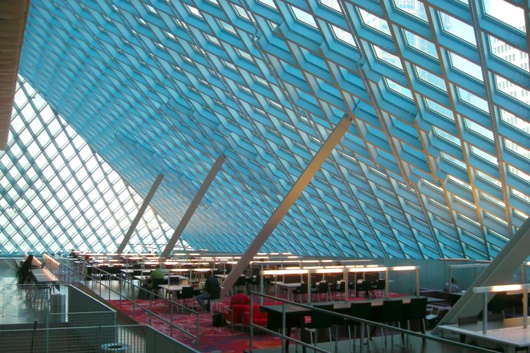 Seattle Central Library. Architects OMA (Rem Koolhaas + Joshua Prince