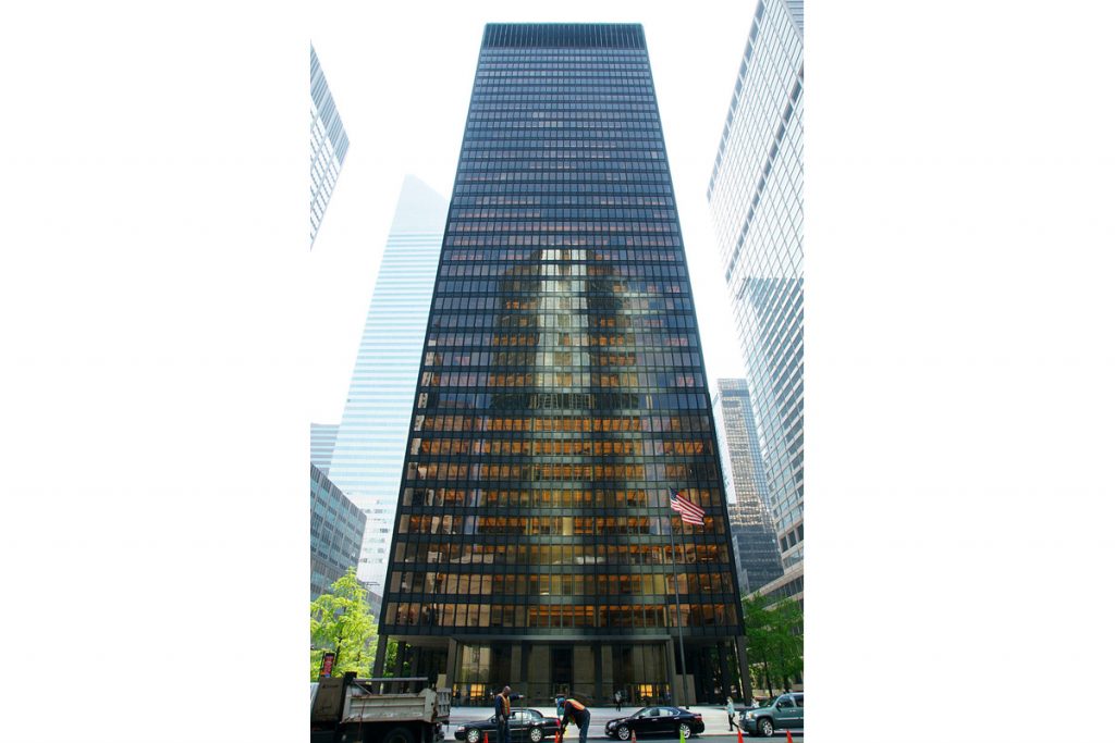 The design story of the Seagram Building, 375 Park Avenue, New York City, built in 1957
