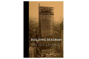 This photo of the Seagram Building, taken in December 1956, under construction reveals its steel and concrete structure (cover photo of the book Building Seagram by Phyllis Lambert)