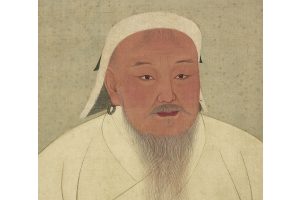 A 14th-century portrait of Genghis Khan. At the height of his power the Mongol leader ruled about 17% of the world's landmass from East Asia to the eastern fringes of Europe.
